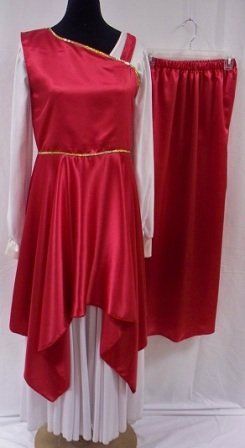 One Shoulder Satin Dance top with Pants - NCW