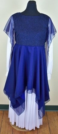 Navy Blue Top w/ Sleevelets NCWNBST